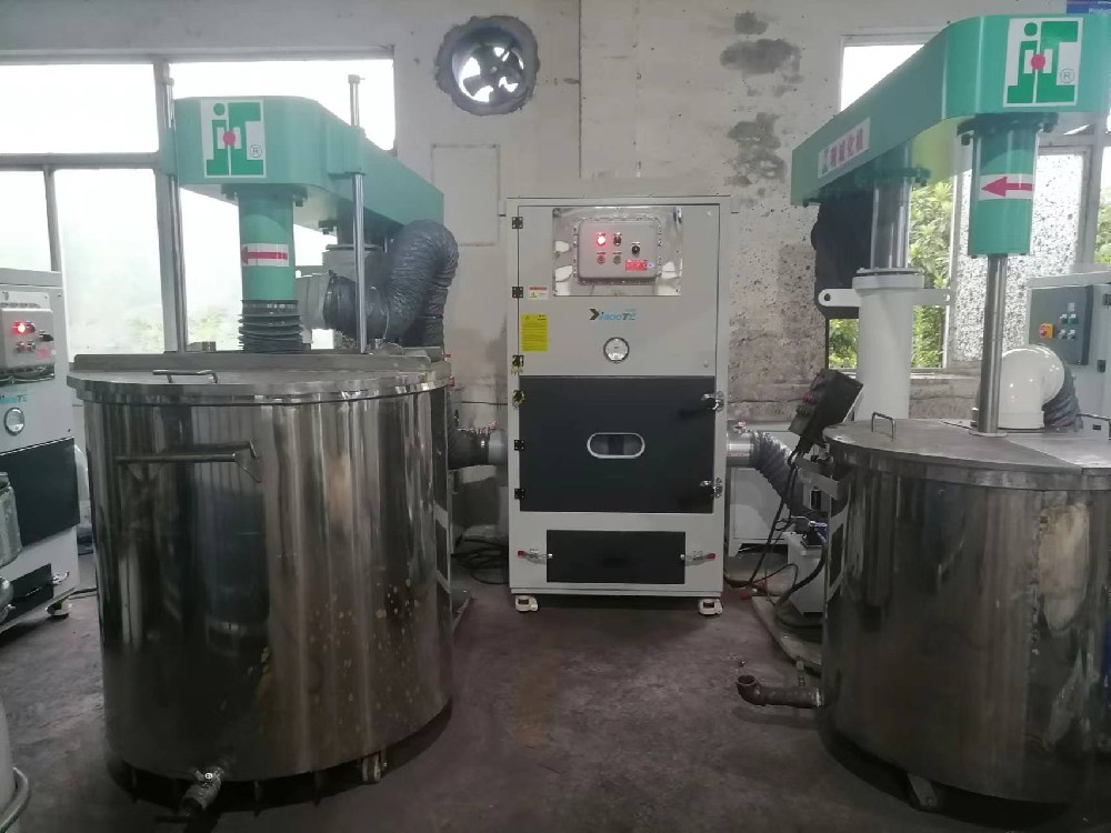 大流量防爆除塵器配套分散機(jī)攪拌揚塵收集